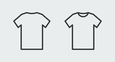 T-shirt outline template. Tshirt easy editable vector design.