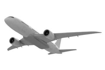 3D airplane png clipart, air travel vehicle on transparent background