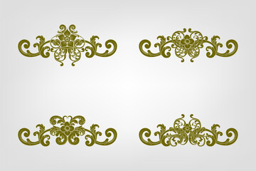 Classic Vitage Wedding Vector Ornaments Frames Separator Elements Classic Vintage Wedding Invitation Hand Drawn