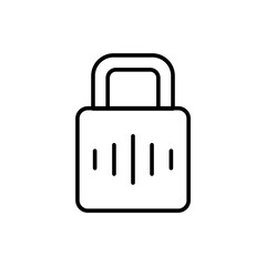 Voice Recognition security outline icons, minimalist vector illustration ,simple transparent graphic element .Isolated on white background