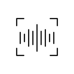 Voice Recognition outline icons, minimalist vector illustration ,simple transparent graphic element .Isolated on white background