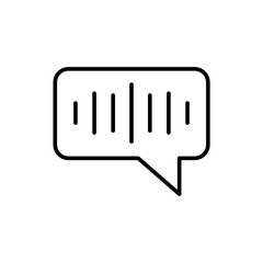 Voice Recognition outline icons, minimalist vector illustration ,simple transparent graphic element .Isolated on white background