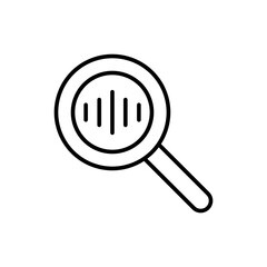 Voice Recognition outline icons, minimalist vector illustration ,simple transparent graphic element .Isolated on white background