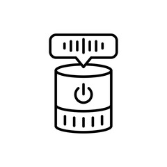 Voice Recognition outline icons, minimalist vector illustration ,simple transparent graphic element .Isolated on white background