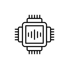 Voice Recognition system outline icons, minimalist vector illustration ,simple transparent graphic element .Isolated on white background