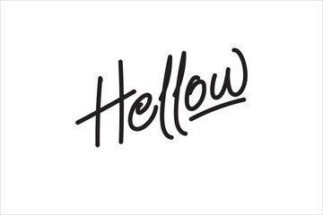 Hallow Letter style vector art