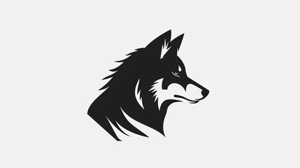 Fototapeta premium A minmal wolf vector on the white background UHD wallpaper