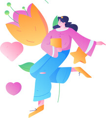 3.12 International Women's Day professional women flat character vector concept operation hand drawn illustration
