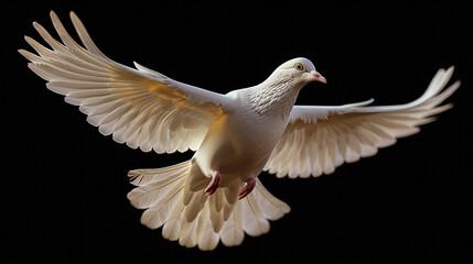 Obraz premium white dove flying