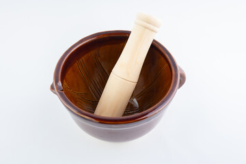 Chinese ceramic kitchenware mortar