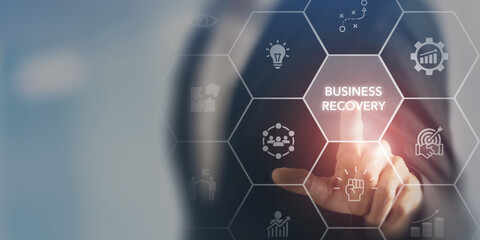 Business recovery plan and strategy concept. Business continuity tools, disaster recovery plan,...