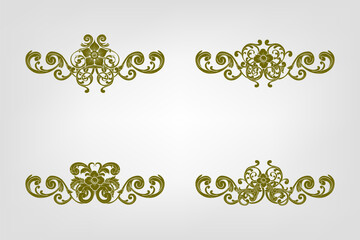 Classic Vitage Wedding Vector Ornaments Frames Separator Elements Classic Vintage Wedding Invitation Hand Drawn