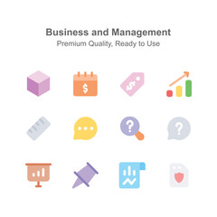 Take a look at business and management premium vectors set