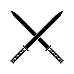 Sword icon vector. saber illustration sign. weapon symbol. steel logo.