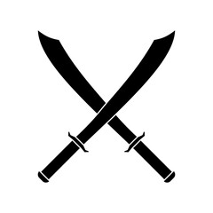 Sword icon vector. saber illustration sign. weapon symbol. steel logo.