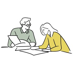 couple work on a project 