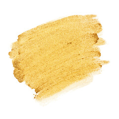 Festive metallic gold paint brush stroke