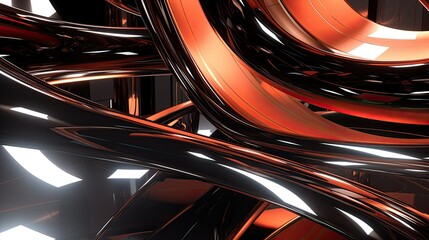 Glossy metallic surface reflecting light