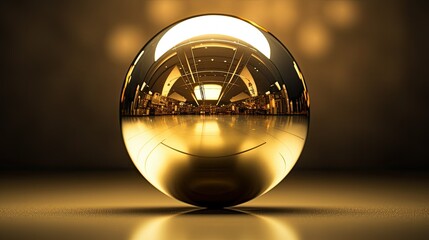 Glossy metallic surface reflecting light