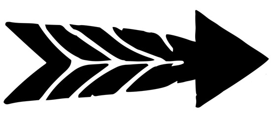 Obraz premium Right bolded arrow illustration. Arrow vector. Direction.