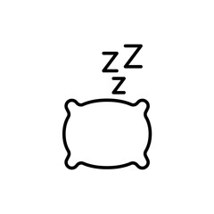 Pillow outline icons, minimalist vector illustration ,simple transparent graphic element .Isolated on white background