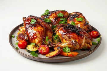 BBQ Glazed Roast Chicken with Irresistible Aroma