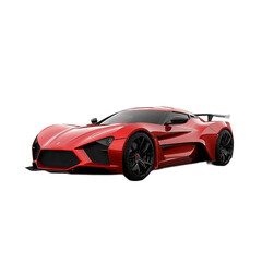 red sports car isolated on a transparent background