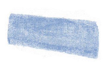 Rectangle sticker png blue block print style