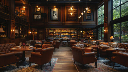 decoration and furniture in cafe
