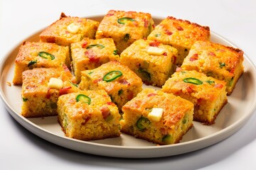Delicious Bacon-Hominy Cornbread with Pickled Jalapenos