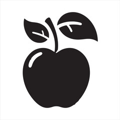 apple vector silhouette with a background