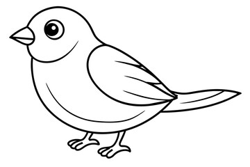 Bird line art vector