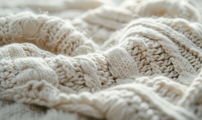 ivory knit sweater texture close-up