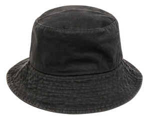 Png black bucket hat mockup unisex accessory