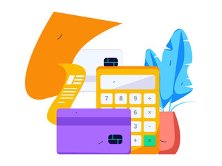 Internet financial management investment flat vector concept operation hand drawn illustration
