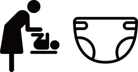 おむつ交換　アイコン