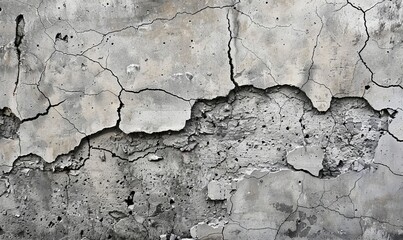 closeup of old cracked concrete wall
