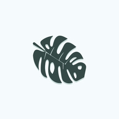 Tropical leave vector image.shape and logo vector