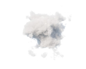 single white cloud with transparent background