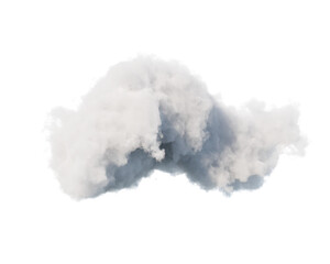 single white cloud with transparent background