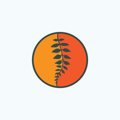 Tropical leave vector image.shape and logo vector