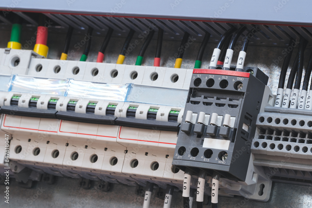 Aufkleber a black and white image of a power box with a white and black switch. the switch is labeled with num