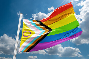Intersex-inclusive redesign of the Progress Pride Flag, LGBTIQA+ ,LGBTIQA+' is an evolving acronym that stands for lesbian, gay, bisexual, transgender,