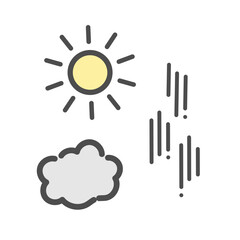 天気　晴れ　曇り　雨　イラスト