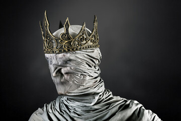 Ghost of a queen or king over dark misty background © Jakub Krechowicz
