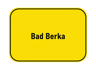 range town entrance sign Germany Bad Berka
