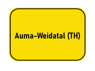range town entrance sign Germany Auma-Weidetal TH