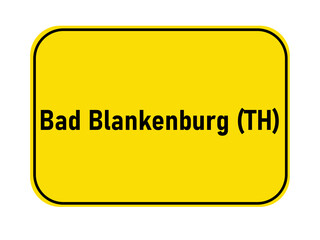 range town entrance sign Germany Bad Blankenburg TH