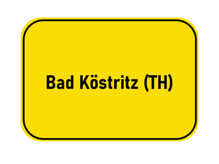 range town entrance sign Germany Bad Köstritz TH