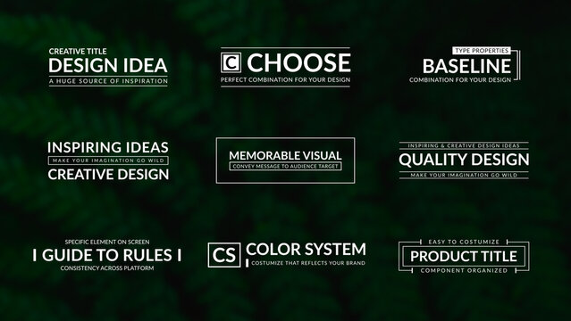 Creative Multi Purpose Titles